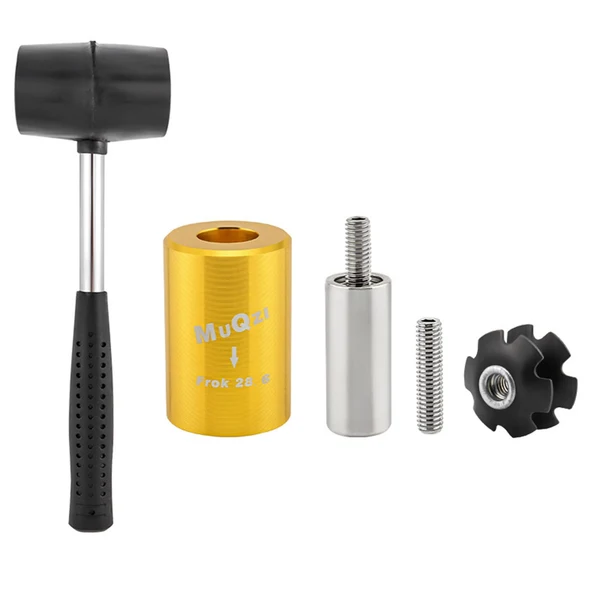Efficient Maxbell Fork Nut Setter for 1 1 8 inch Tube Headset Nut Installer Silver with Hammer Practical