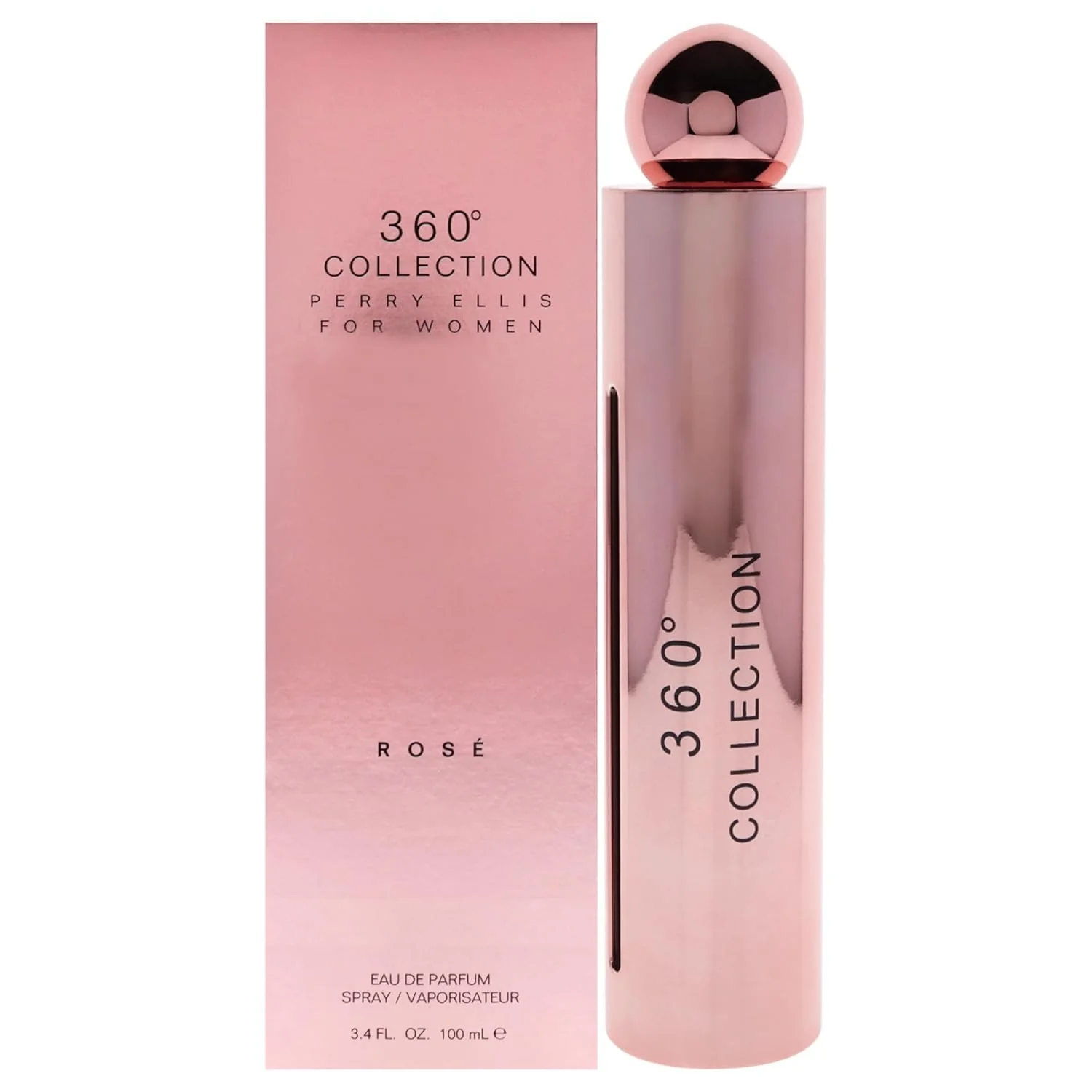 High-Performance Perry Ellis 360 Collection Rose for Women Eau de Parfum Spray 3.4 Ounce Recyclable