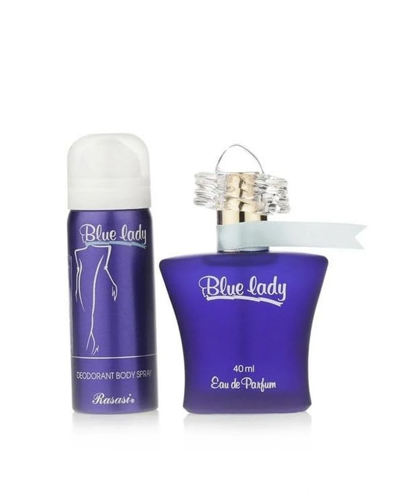 Exclusive Rasasi Blue 2-Piece Set For Women 1.3 Oz Eau De Parfum Spray 1.7 Oz Deodorant Spray Carefully Designed