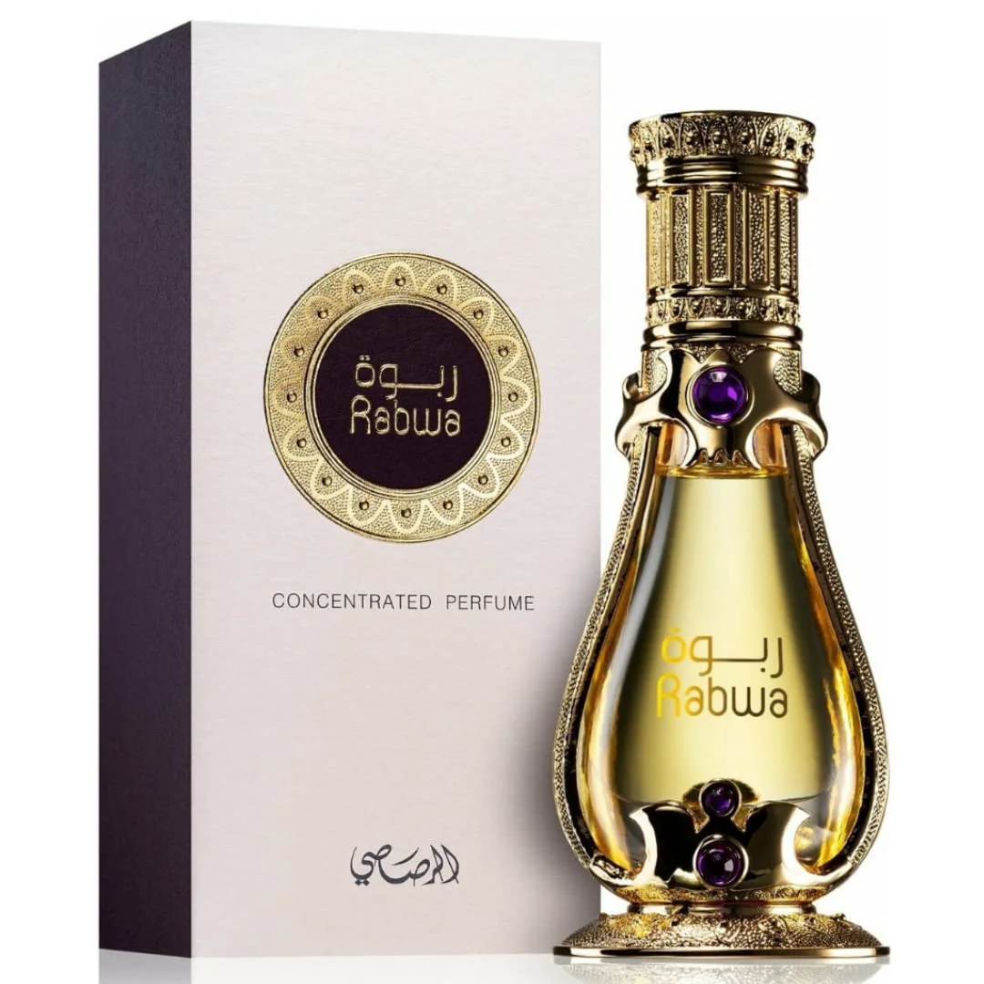 Relaxed RASASI Rabwa for Men and Women Unisex 19ml 0.6 oz Concentrated Perfume Oil Smooth Woody and Patchouli Notes Enhanced by Bergamot Elegant Bottle Healthy