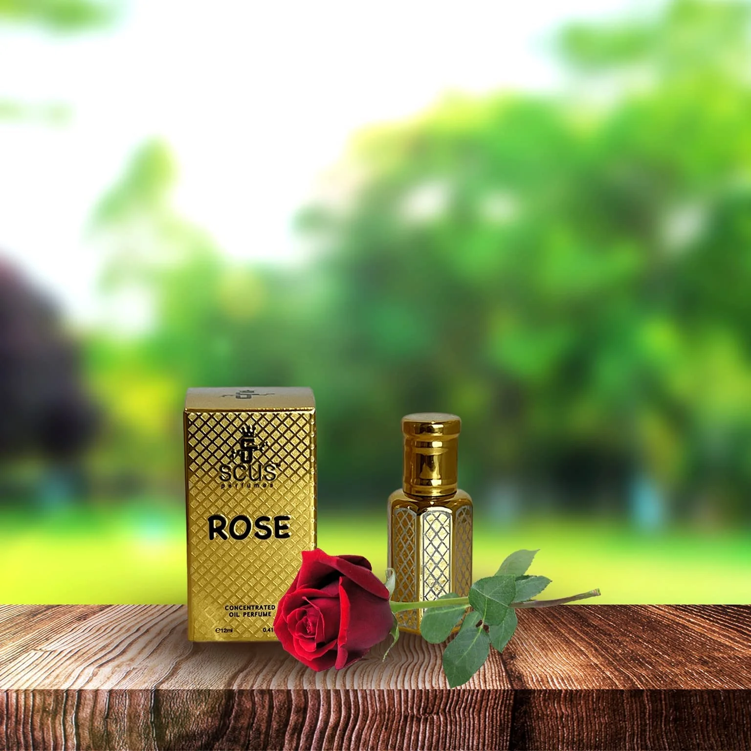 Selected SCUS Perfumes Rose 12 ML Concentrated Fragrance 0.41 fl. oz Innovative