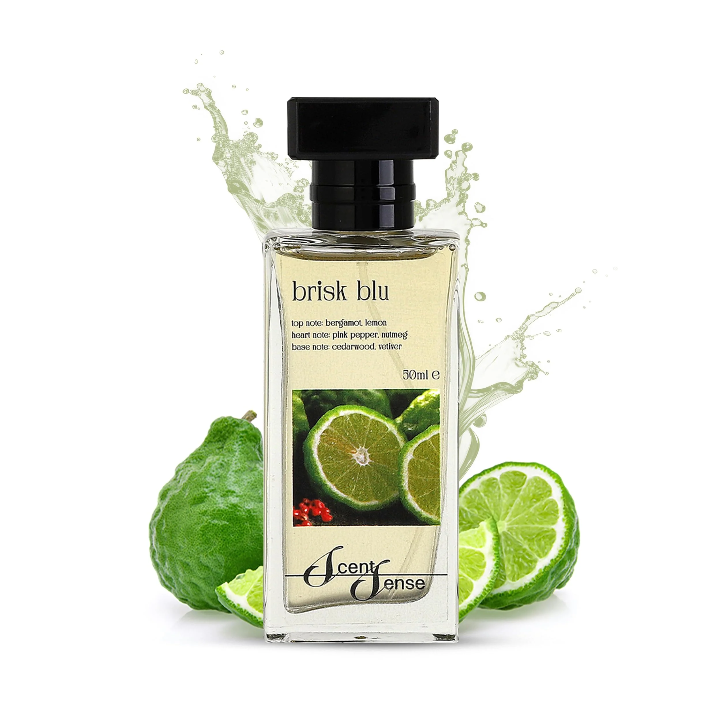 Classic Scent Sense Brisk Blu Eau de Parfum for Men 50ML 1.7 fl.oz Fresh Masculine Long-Lasting Fragrance Luxurious Everyday Scent High-End