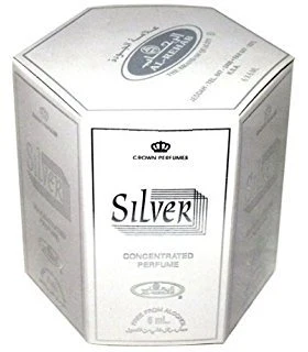 High-End Silver - 6ml .2oz Roll-on Perfume Oil by Al-Rehab Crown Perfumes Box of 6 Quality