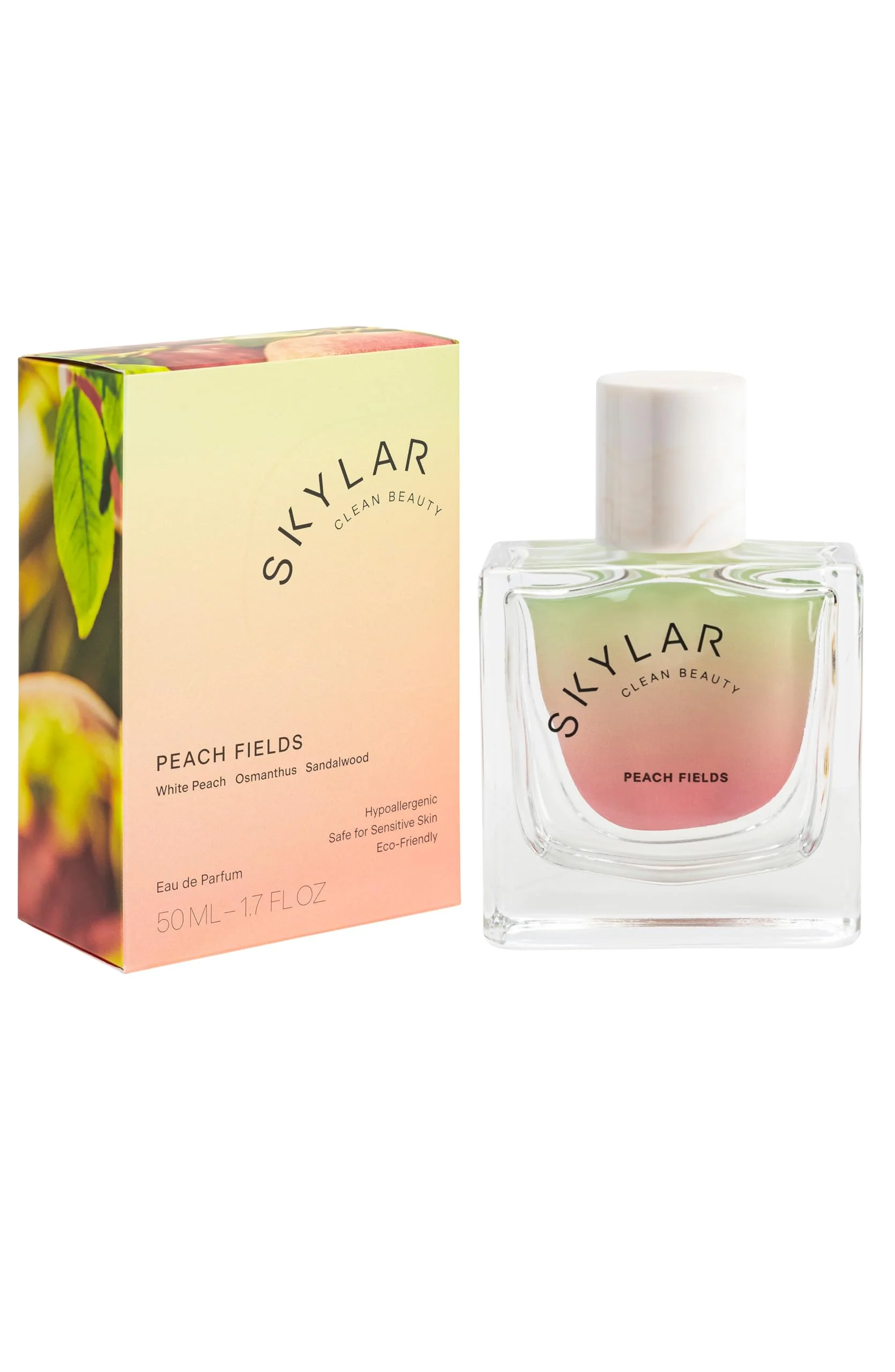 High-Grade Skylar Peach Fields Eau de Parfum - Hypoallergenic Clean Perfume for Women Men Vegan Safe for Sensitive Skin - Sweet Perfume with Notes Comfortable