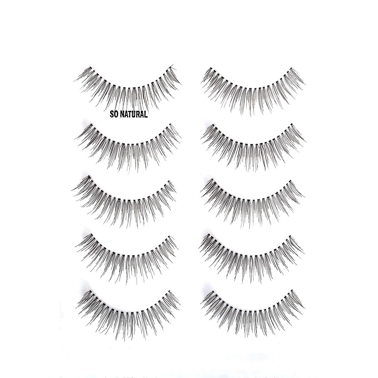 Casual ALICE Lashes 110 Natural Hand Knotted False Eyelashes 5 Pairs Multipack Enhanced