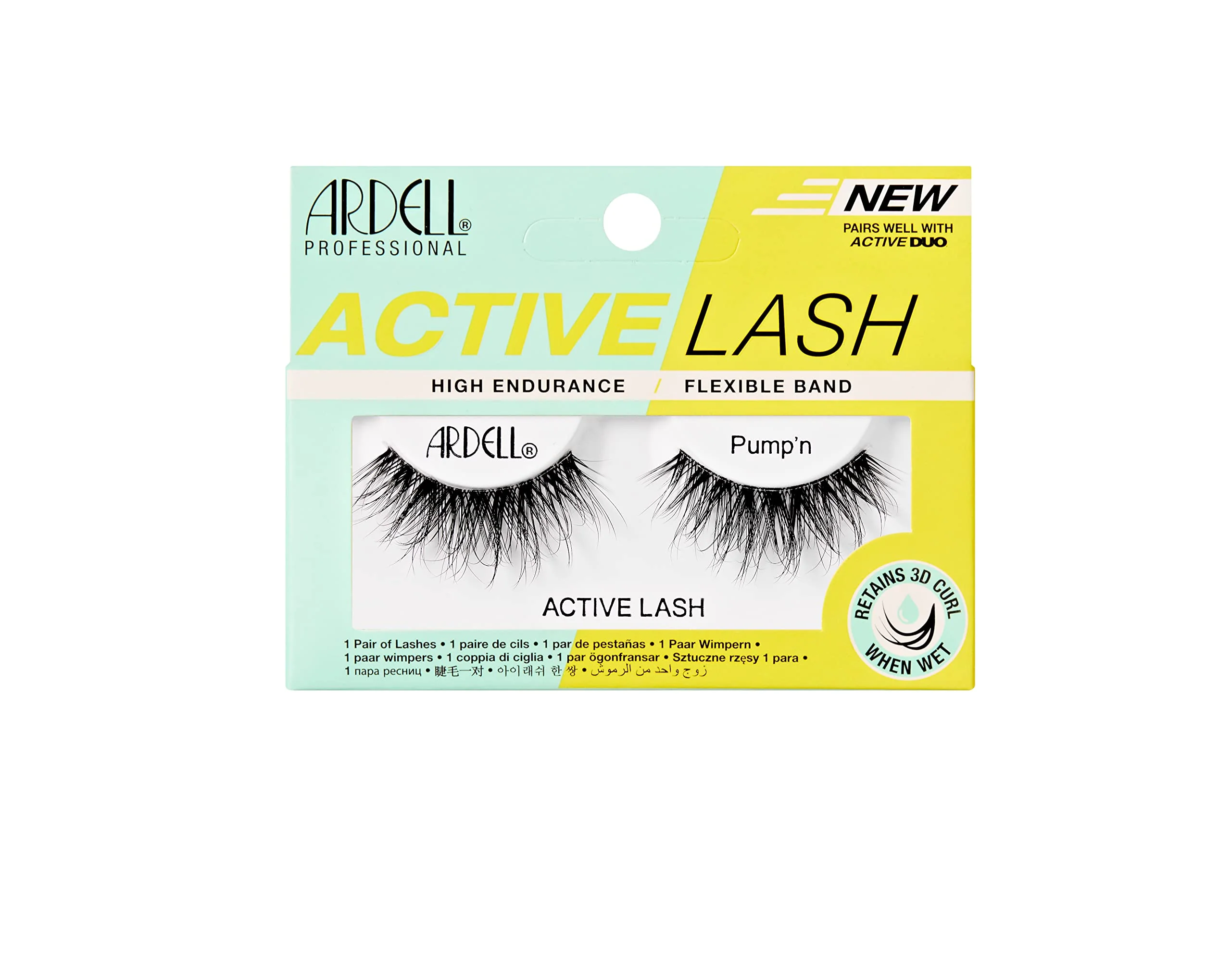 Fine Ardell Active Lashes Pump n - Long-Lasting False Eyelashes Sweat-Resistant Reusable Strip Lashes for Active Lifestyles 1 Pair Proven