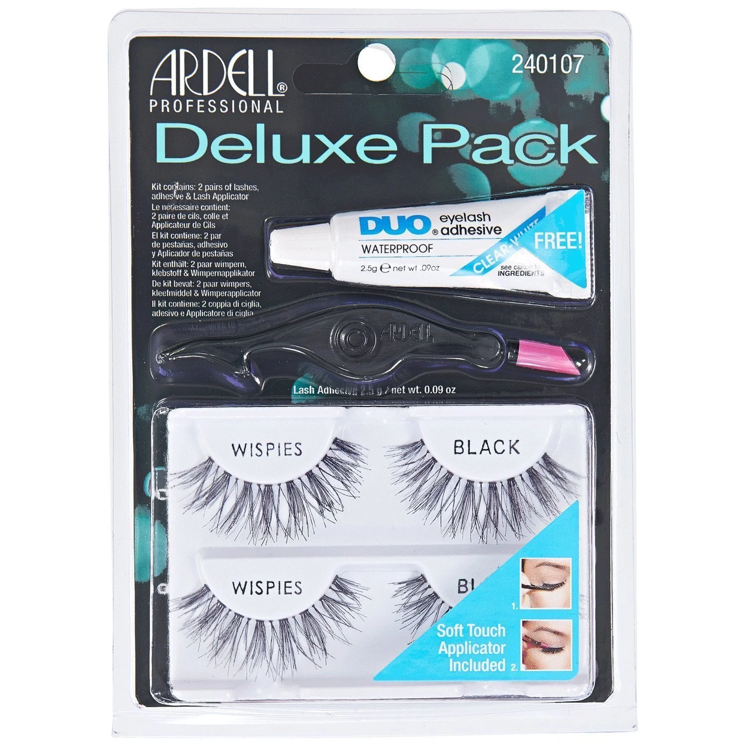 Organic Ardell Deluxe Pack Kit Wispies Black Functional