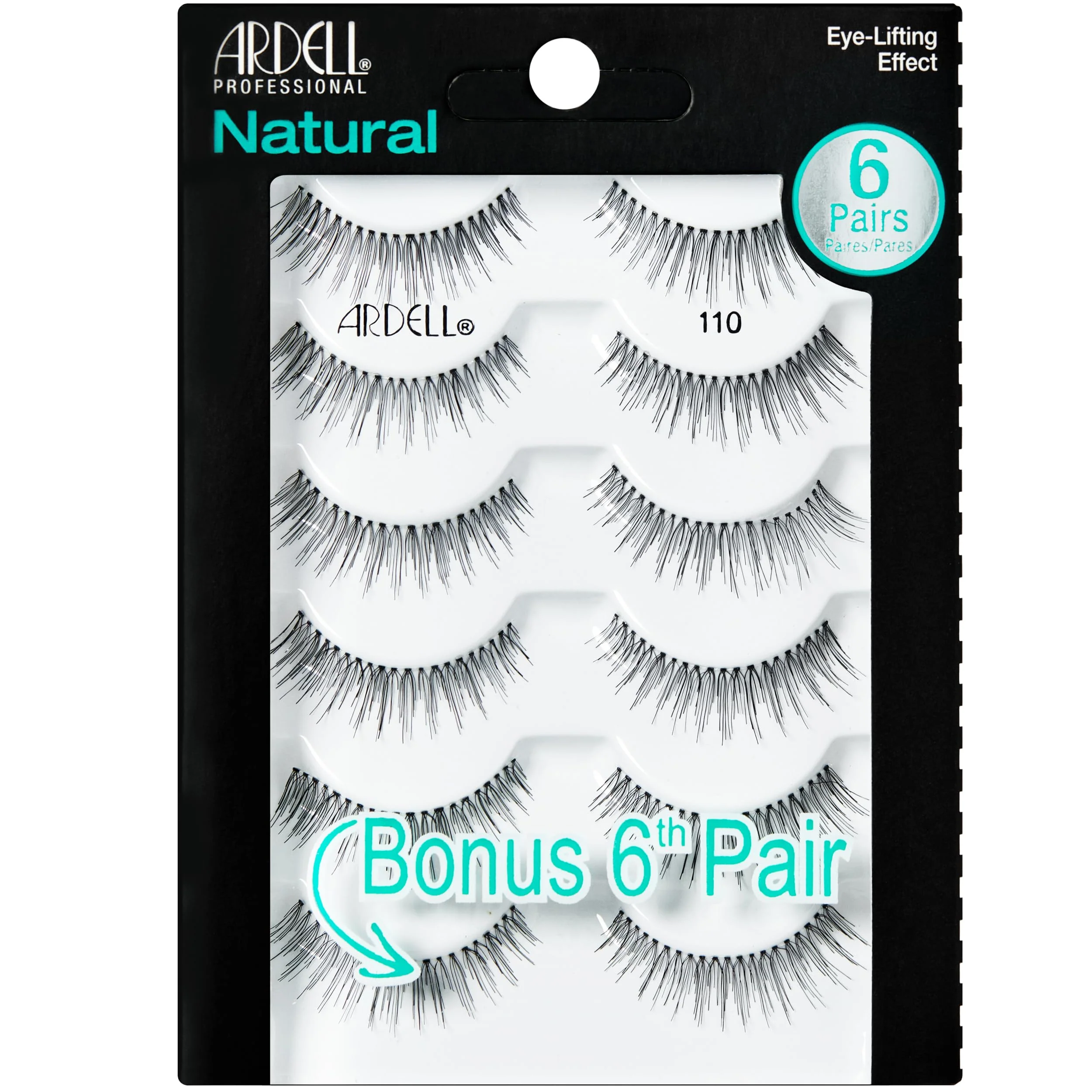 Proven Ardell False Eyelashes Natural 110 Black 1 pack 5 pairs per pack Professional