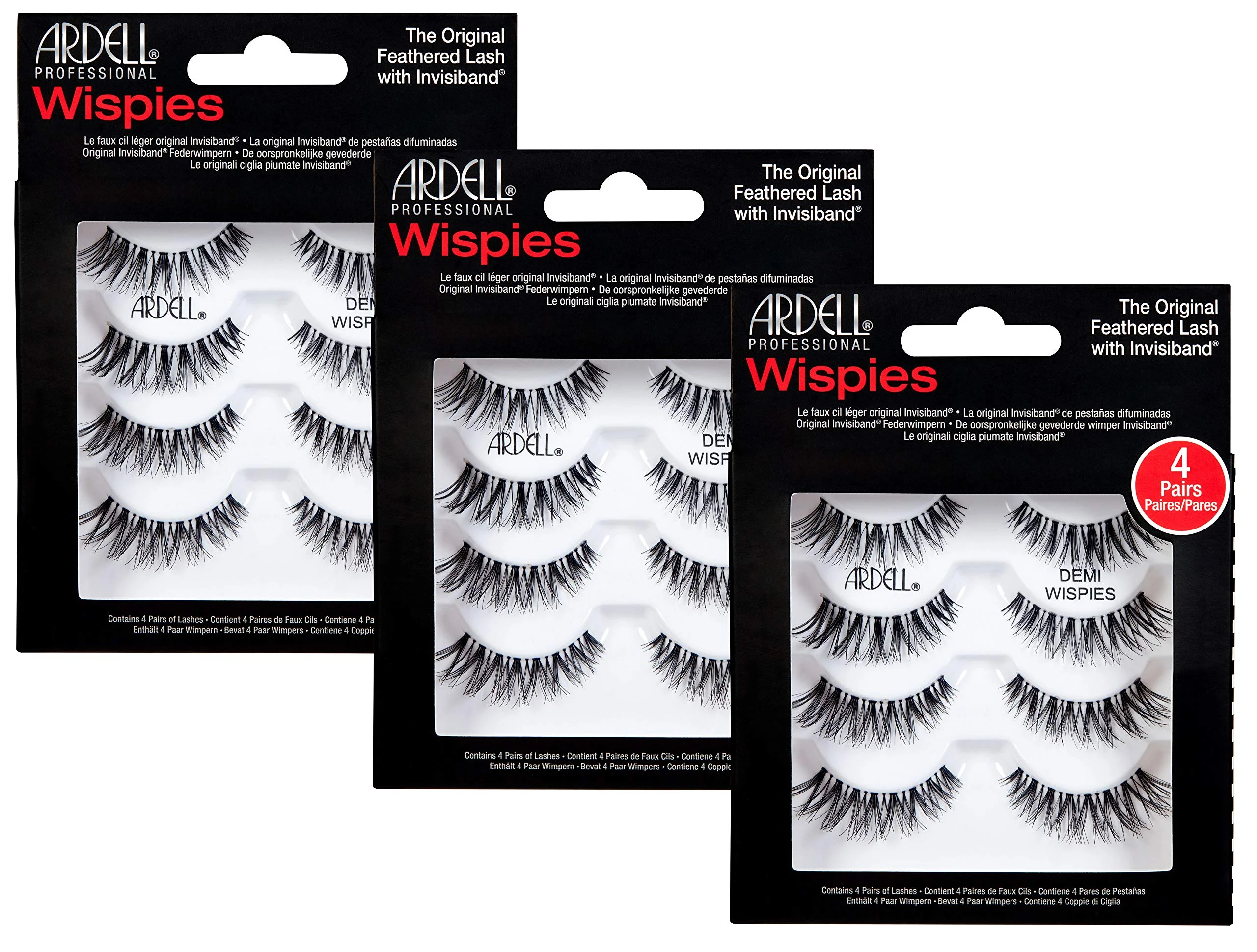 ARDELL Professional Natural Multipack - Demi Wispies Black by Ardell Pack of 3 Unique