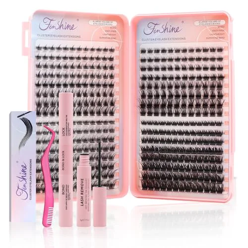Detailed Cluster Eyelash Extension Kit Extra Large Capacity Set DIY Individual Lash Extension at Home… World-Class