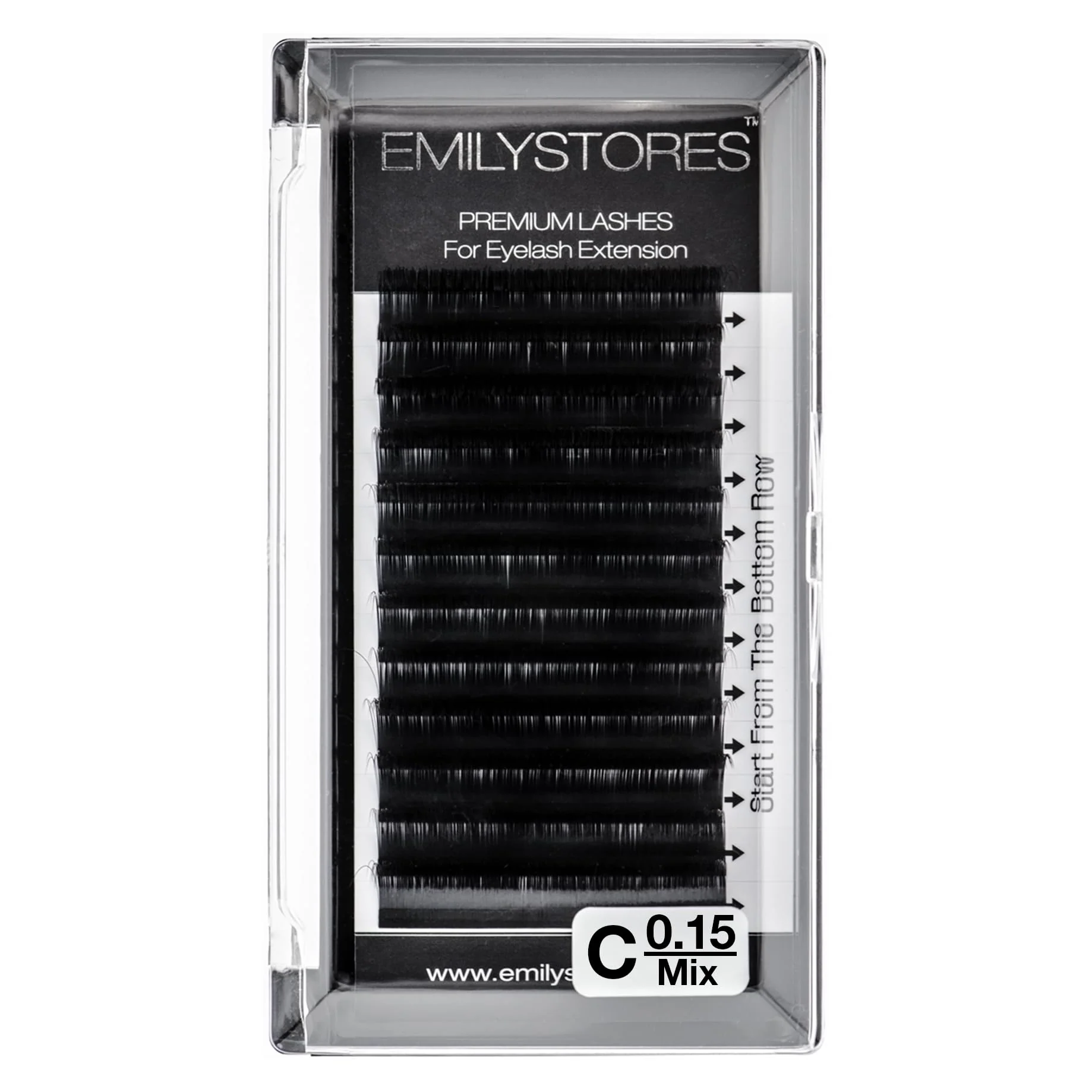 Expertly Made EMILYSTORES Eyelash Extensions 0.15mm Thickness C Curl Mixed 8-14mm Length Individual Volume Natural Eyelashes For Lash Extensions 0.15 C Mixed Reliable