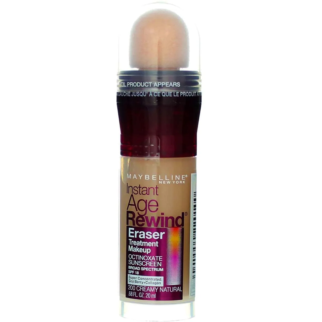 Practical Maybelline Instant Age Rewind Eraser Treatment Makeup Creamy Natural 200 SPF 18 0.68 fl oz Pack of 1 Trendy