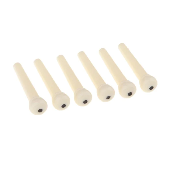 Convenient Maxbell 6 Pieces Guitar Bridge Pins String Nails Cores for Folk Acoustic Guitar Casual