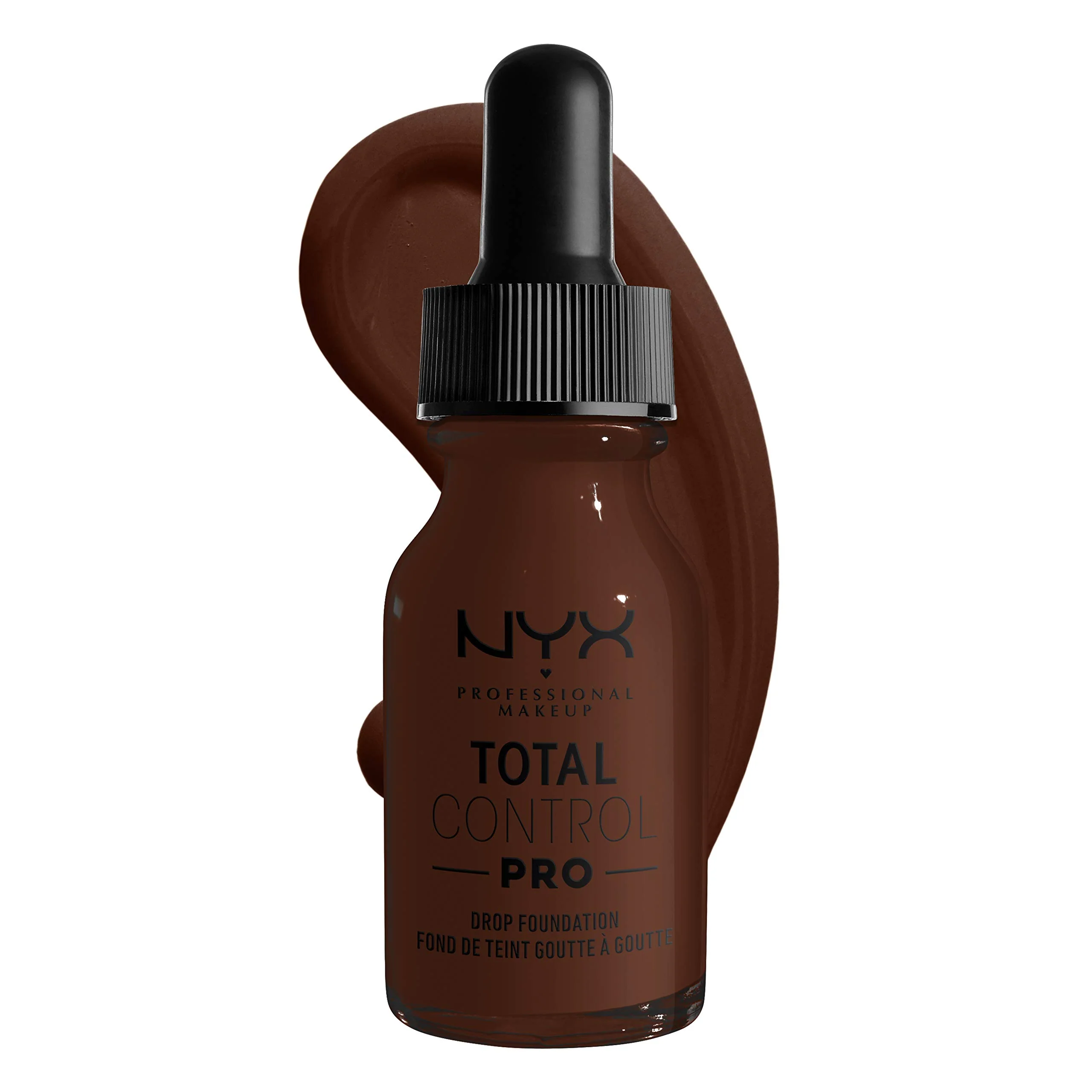 Superior NYX PROFESSIONAL MAKEUP Total Control Pro Drop Foundation Skin-True Buildable Coverage - Deep Ebony Fashionable