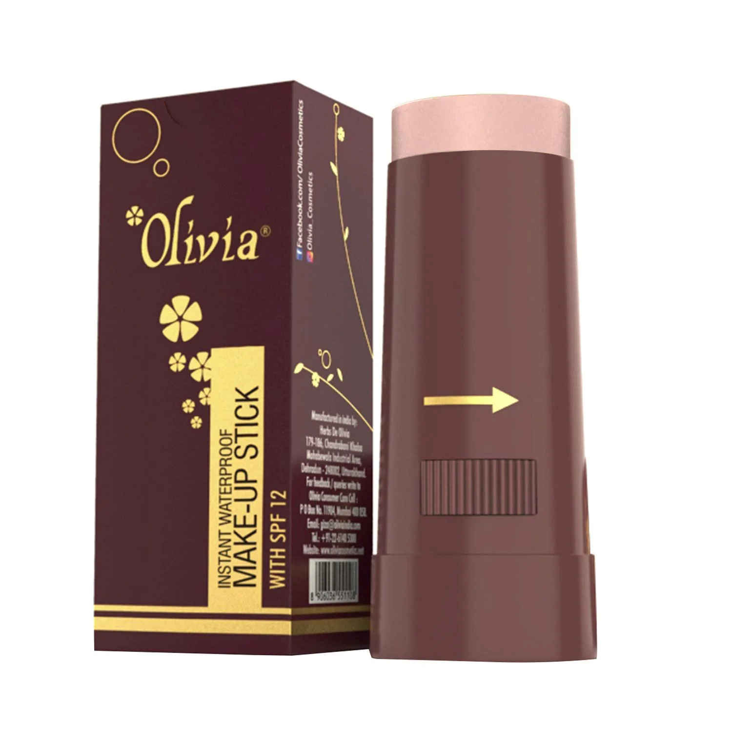 Casual Olivia Instant Waterproof Makeup Stick Concealer Rachelle Rose 15g Shade No.2 SPF 12 Original Design