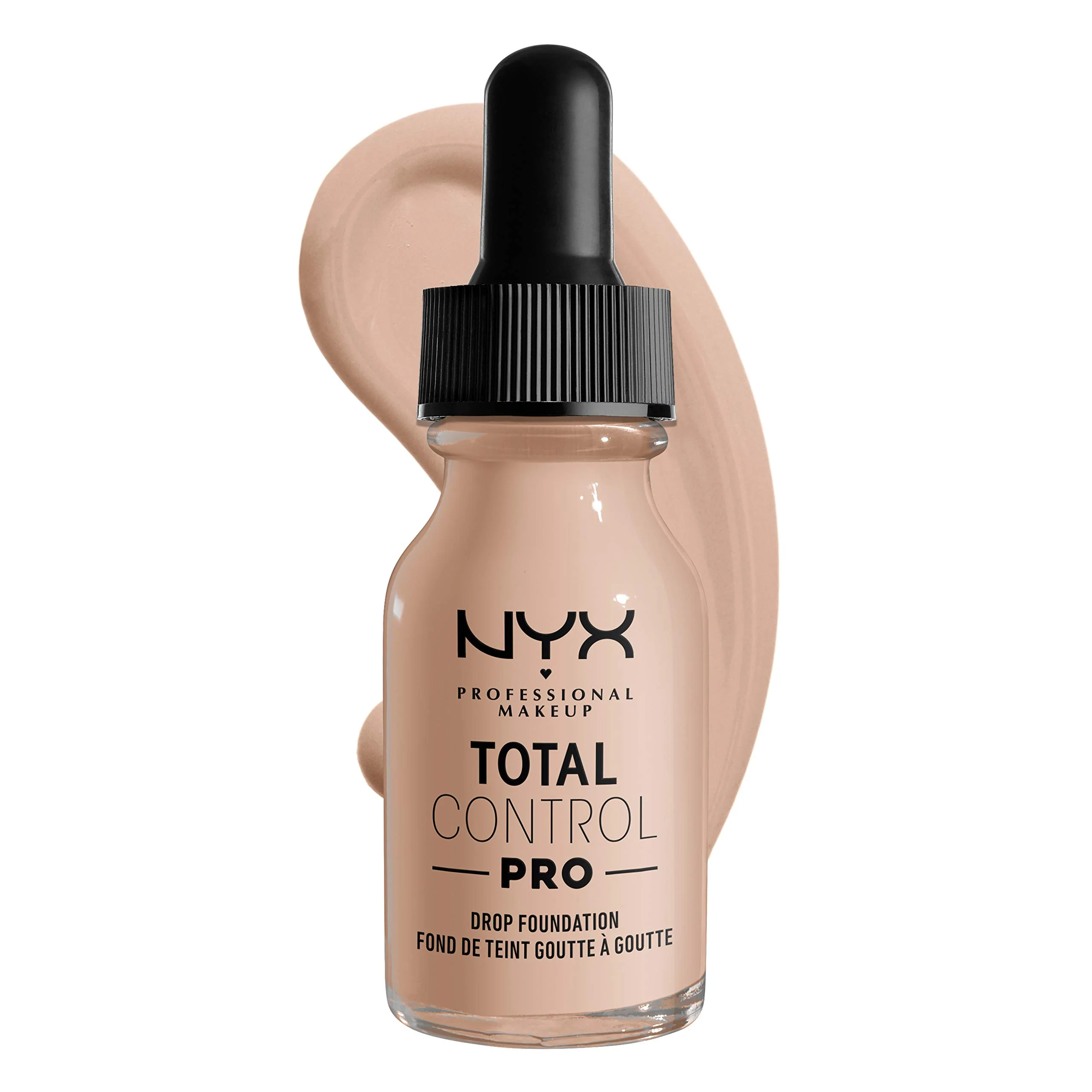 Exclusive NYX PROFESSIONAL MAKEUP Total Control Pro Drop Foundation Skin-True Buildable Coverage - Porcelain Easy-to-Use