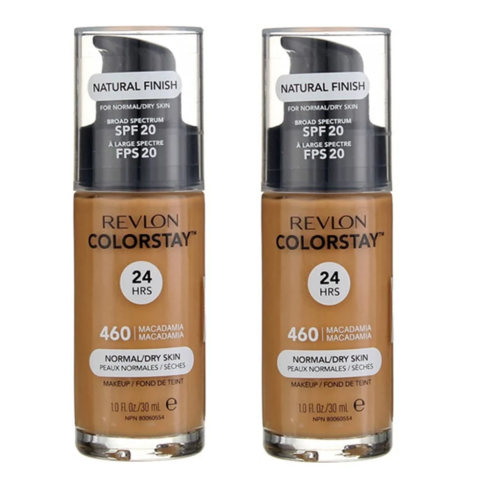 Genuine Pack of 2 Revlon ColorStay Makeup for Normal Dry Skin Skin SPF 20 Macadamia 460 2 Effective