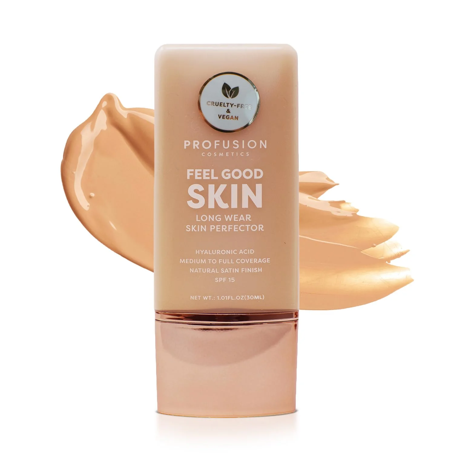 Luxury Profusion Cosmetics Lightweight Liquid Foundation for a and Elegant Radiance Breathable Makeup that Improves Uneven Skin Tone Vegan Organic