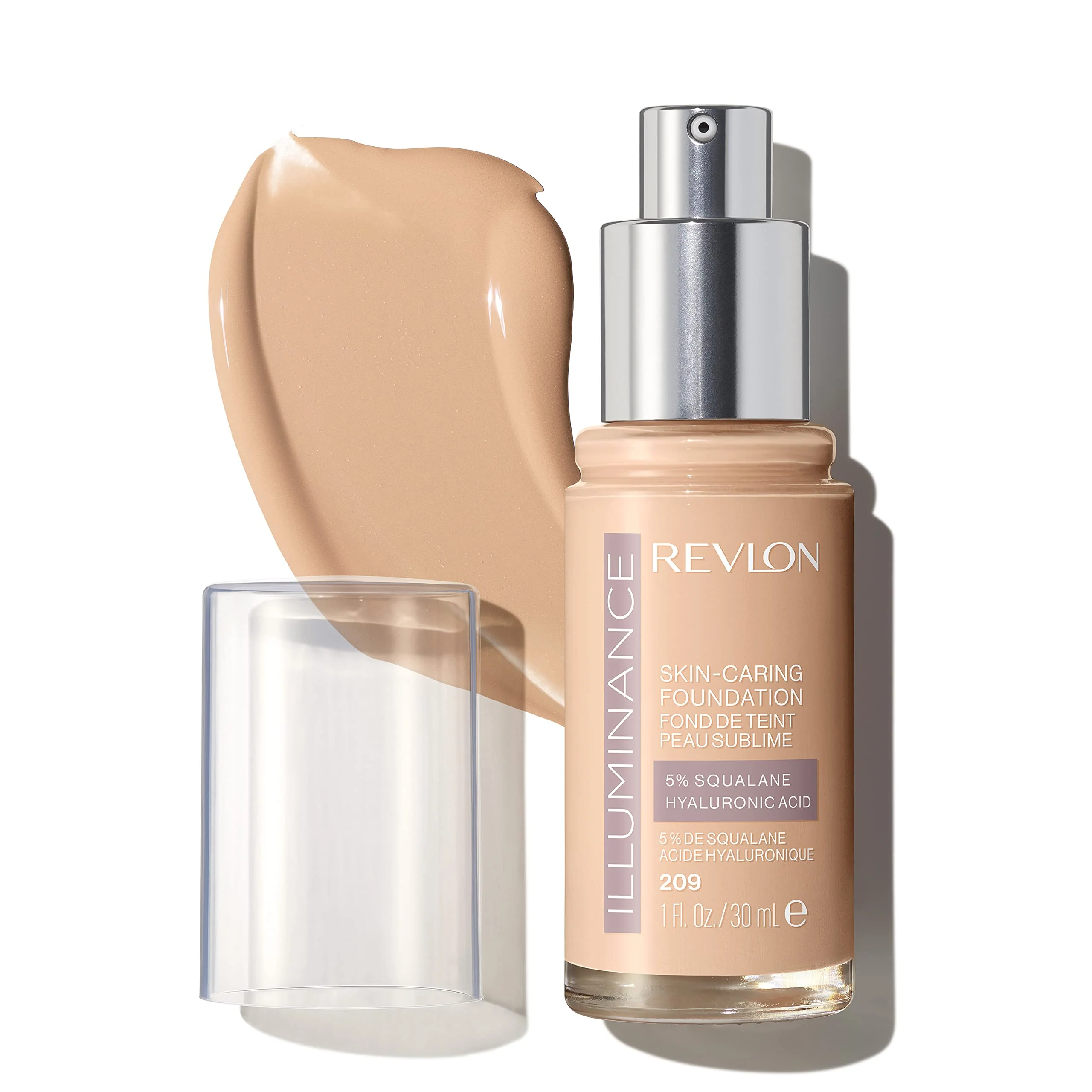 Verified Revlon Illuminance Skin-Caring Liquid Foundation Hyaluronic Acid Hydrating and Nourishing Formula with Medium Coverage 209 Buff Beige 1 fl oz User-Friendly