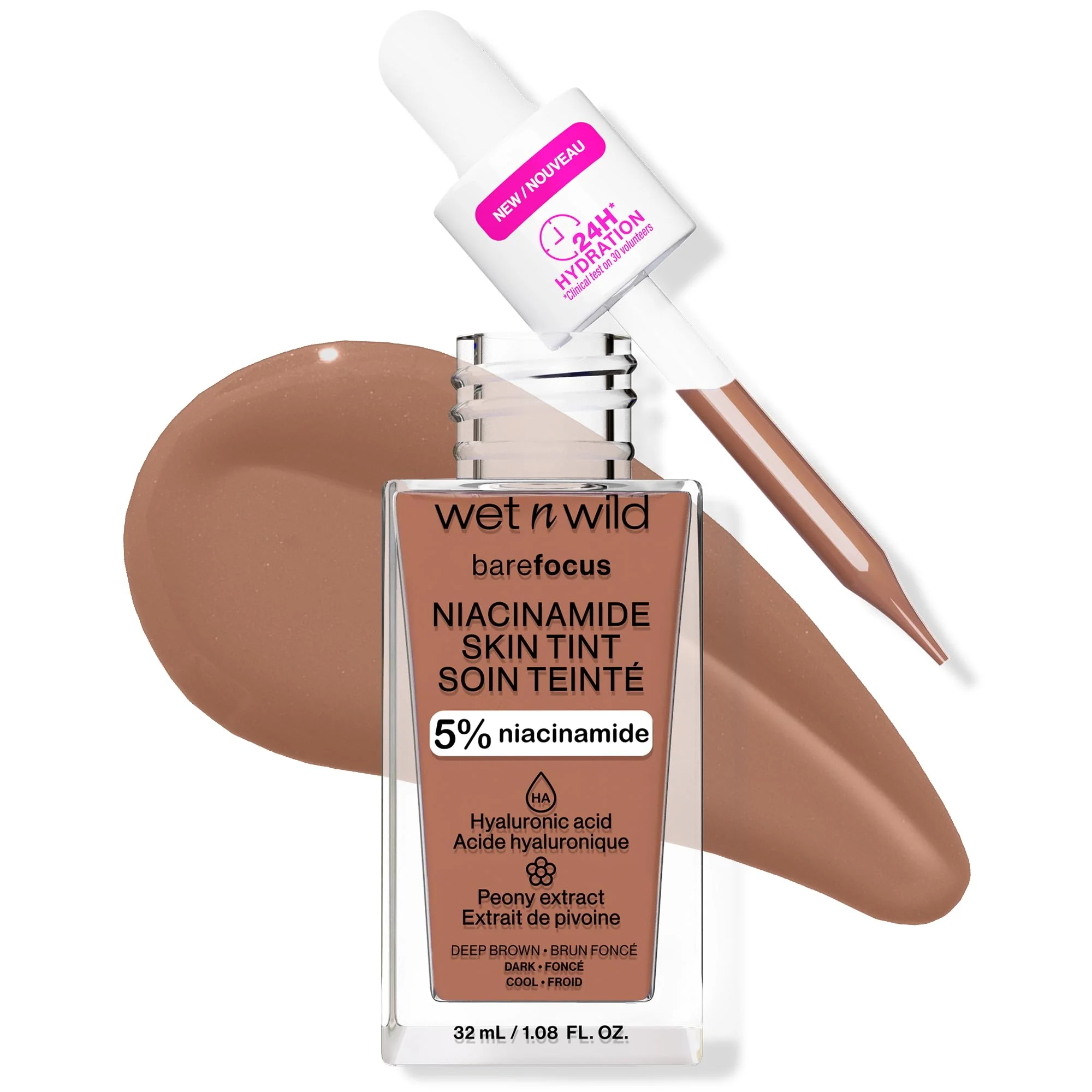 Refined wet n wild Bare Focus Skin Tint 5 Niacinamide Enriched Buildable Sheer Lightweight Coverage Natural Radiant Finish Hyaluronic Vitamin Hydration Advanced