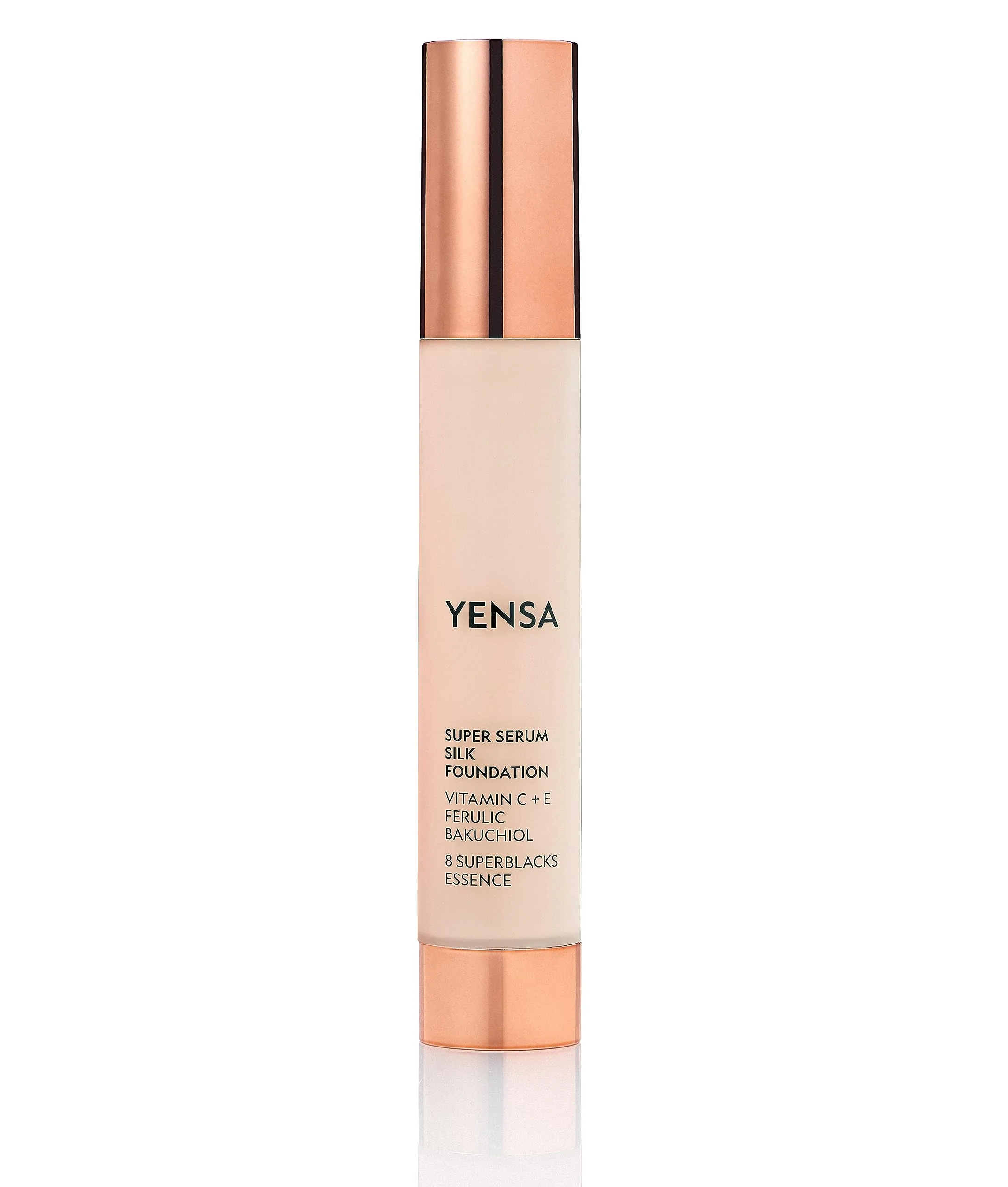 Superior YENSA Serum Foundation Makeup - Super Silk Full Coverage Foundation Enriched with Peptides Vitamin C Ferulic Acid to Help Reduce Fine Lines First-Class
