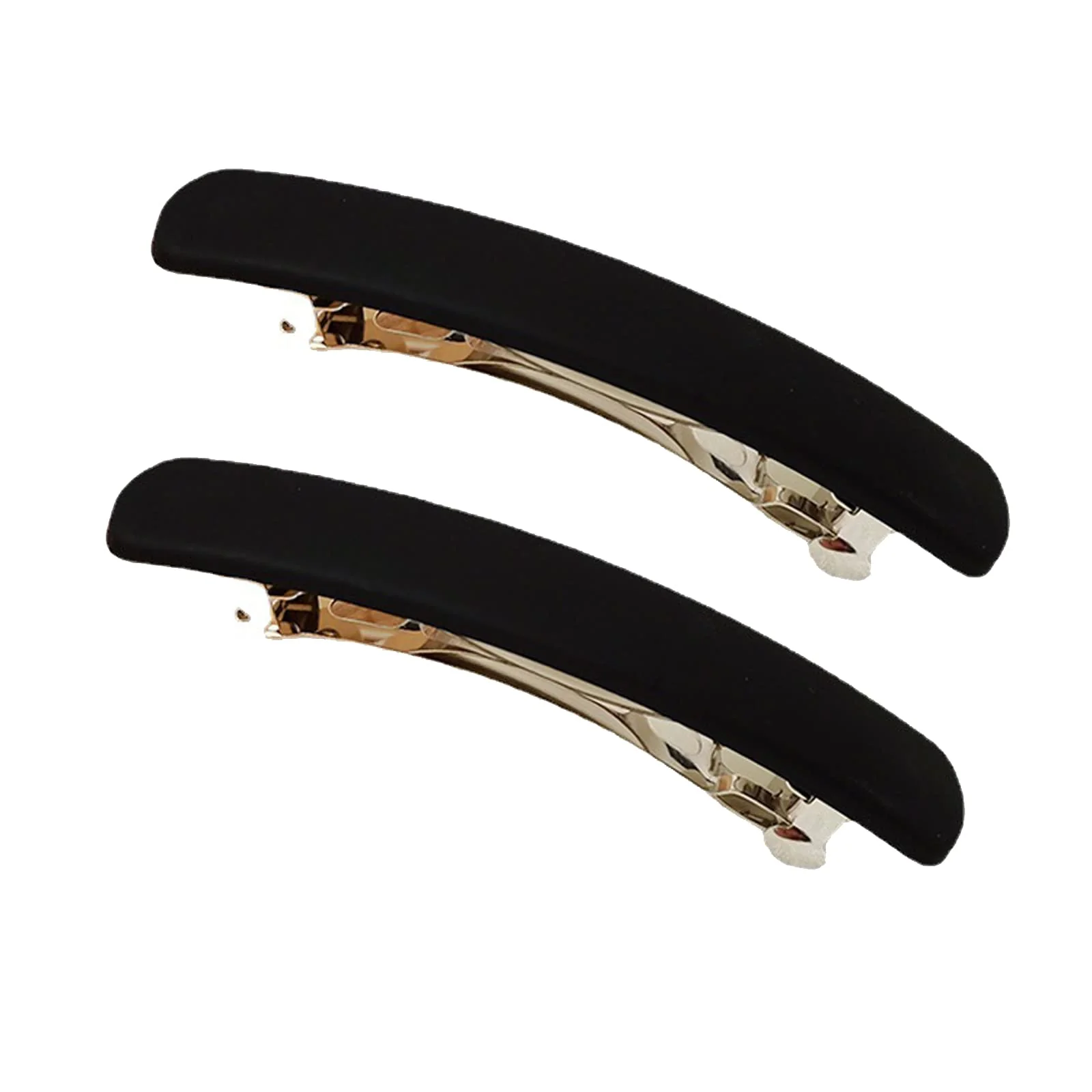 Luxury 2 Pack Curved Matte French Barrettes for Thick and Fine Hair - Metal Spring Clips Ponytail Hairpins for Chic Styling No Slip Grip for Workouts Outstanding
