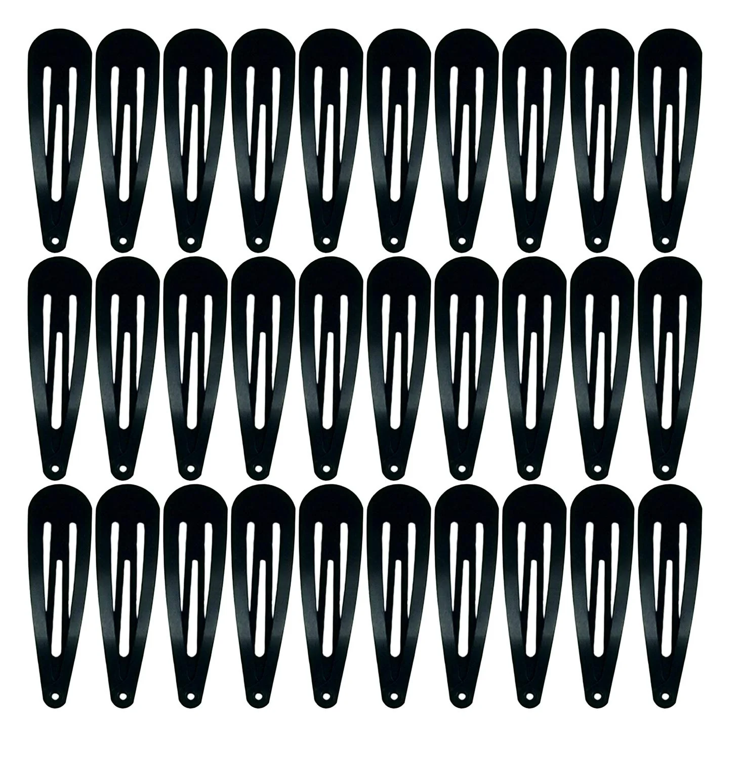 Solid 30 60 Pack Black 2 Inch Women Metal Snap Hair Clips Accessories No Slip Hair Barrettes Girls Women Hair Accessories Black 30PCS Consistent