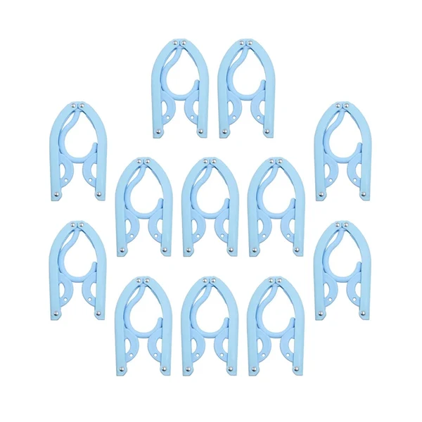 Powerful Maxbell Portable Travel Clothes Hanger Folding Sweater Business Trip Blue Practical