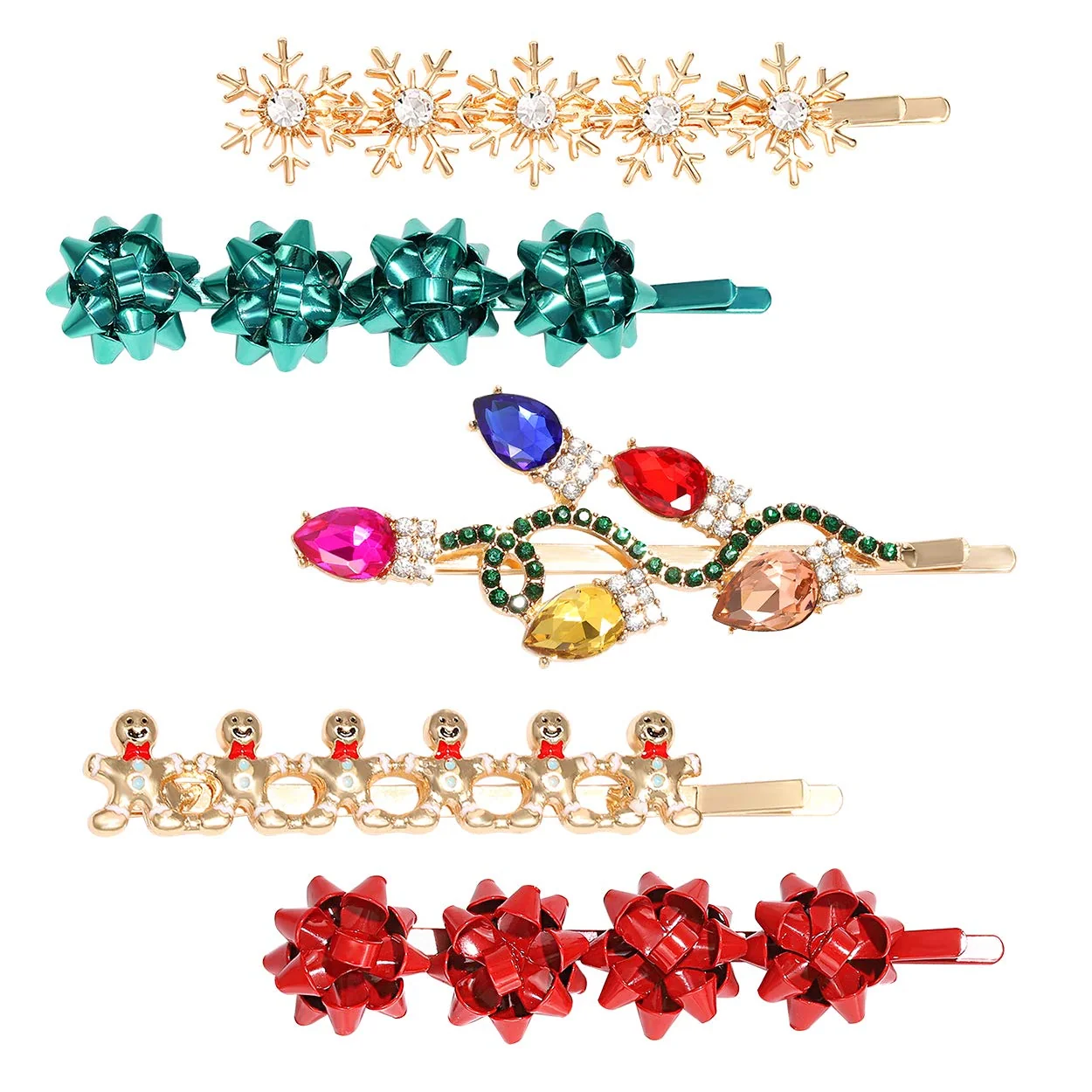 Clean 5PCS Christmas Hair Clips for Women Xmas Gift Bow Hair Clip Holiday Snowflake Snowman Hairpins Festive Hair Barrettes Costume Hair Accessory Gifts Healthy