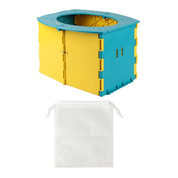Secure Maxbell Lightweight Travel Toilet Potty Chair Car Toilet for Travel Hiking Blue Environmentally Friendly
