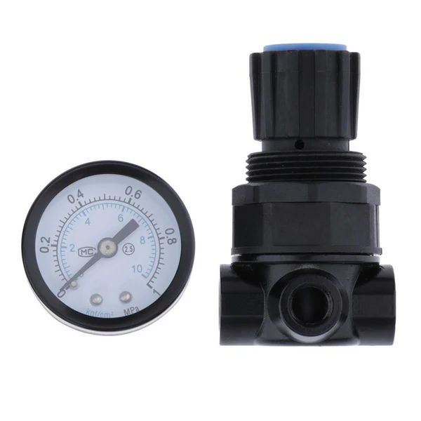 Modern Maxbell NR200 Plastic Air Pressure Compressor Relief Valve with Pressure Gauge 1 4 Reusable
