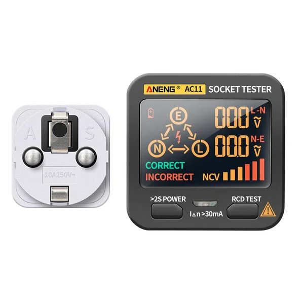 High-End Maxbell Socket Tester Circuit Polarity Voltage Detector EU Plug Breaker Outlet Test Sophisticated