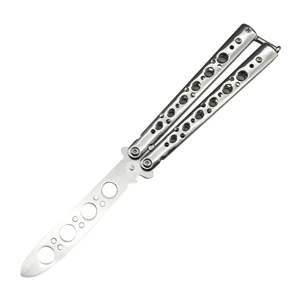 Eco-Friendly Maxbell Butterfly Balisong Trainer Training Knife Tool Durable White Relaxed