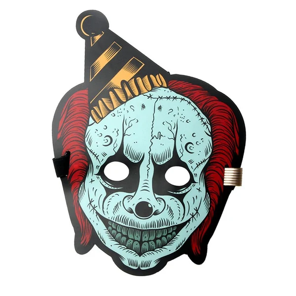 Soft Maxbell Halloween Sound Voice Control Mask LED Cool Light Mask Full Face Cover 2 Long-Lasting