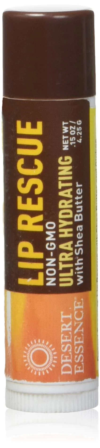 Sustainable Desert Essence Lip Rescue Ultra Hydrating with Shea Butter - 0.15 Oz - Soft Moisturizer Balm Stick - Ginkgo Biloba Extract - Soothes Dry Or Cracked Official