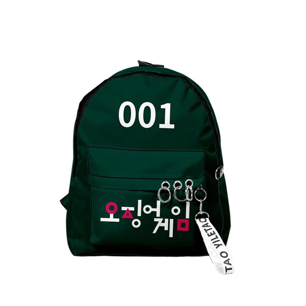 Top-Quality Maxbell 1x Korean Squid Game Backpack Bag Sport Bag Casual School Bag for Boy Girl Green 001 Reliable