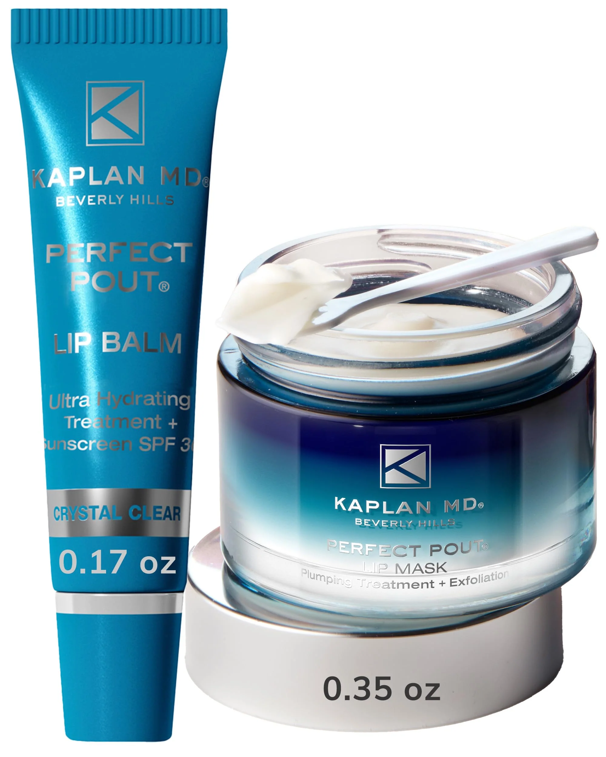 Responsible KAPLAN MD Pout Duo Lip Mask 0.5 oz. Lip Balm 0.17 oz. - Complete Anti-Aging Skin Care for Lips Official