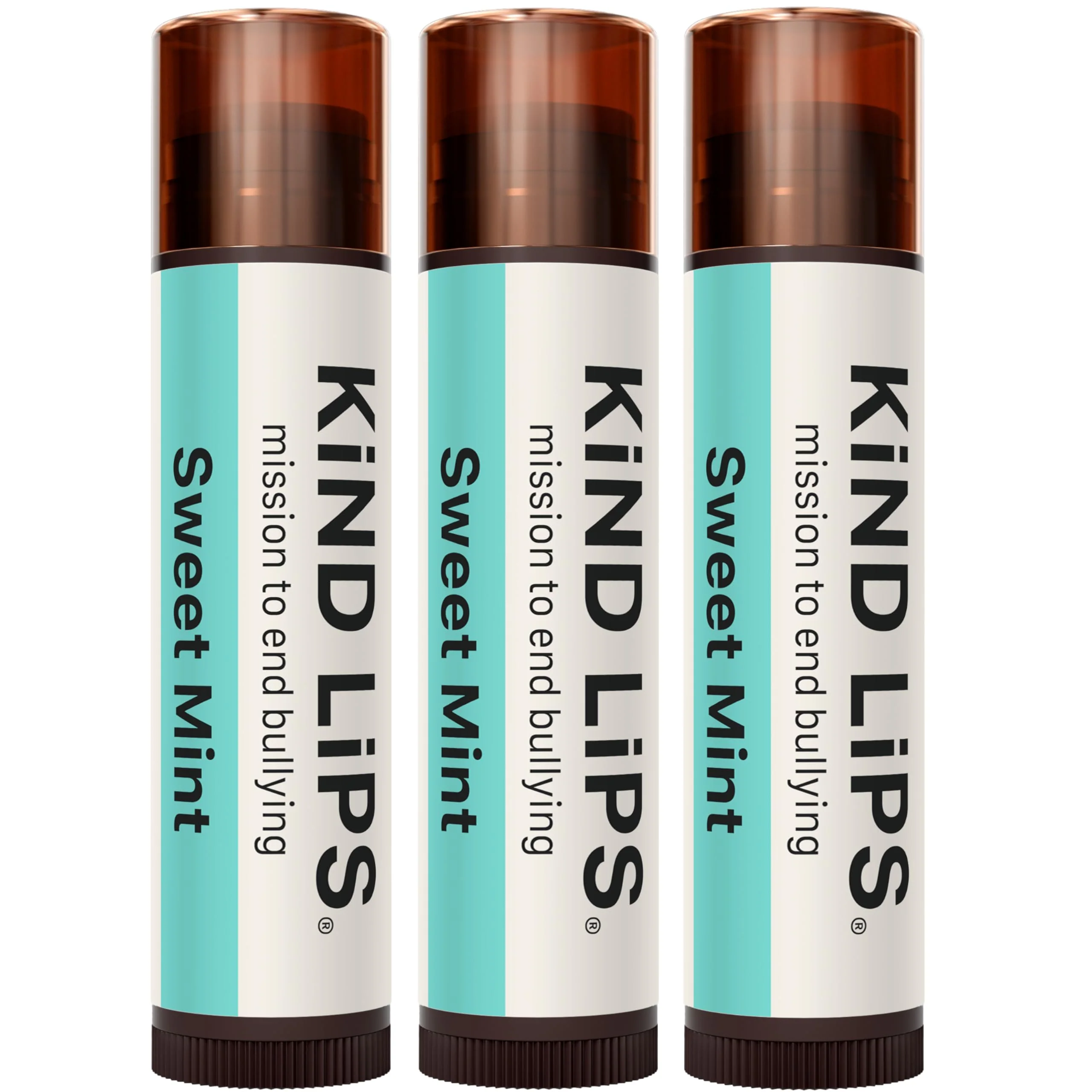 Official Kind Lips Organic Sweet Mint Lip Balm 3-Pack - Cooling Refreshing Lip Next-Generation