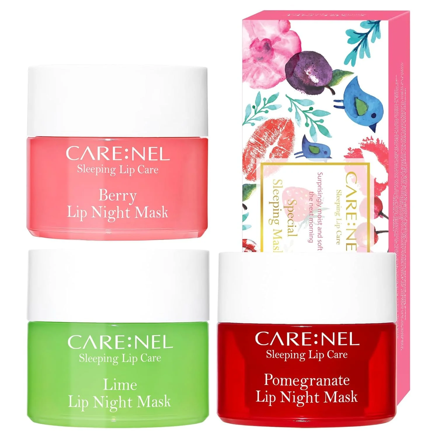 Traditional Lip Mask Overnight 5g 3Set Berry Lime Pomegranate Korean Beauty Intensive Treatments Balm Nourish Hydrate Scrubs Exfoliator Innovative