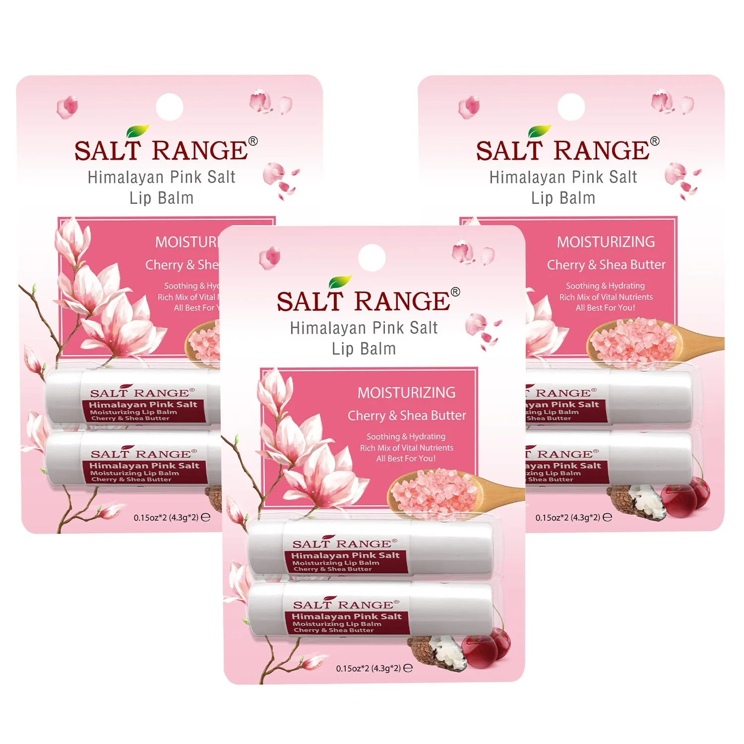 Detailed Natural Solution Lip Balm Formulated with Cherry Organic Shea Butter Moisturizing Lip Care Multipack Hydrating Moisturizer for Dry Lips Organic Reusable