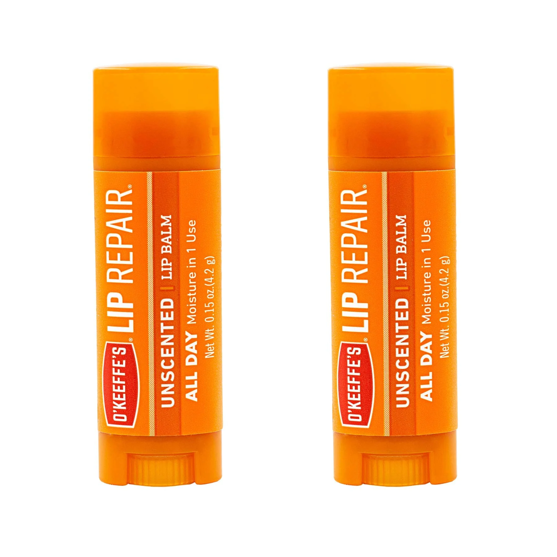 Consistent O'Keeffe's Unscented Lip Repair Lip Balm for Dry Cracked Lips Stick Pack of 2 clear K0700137 Pure