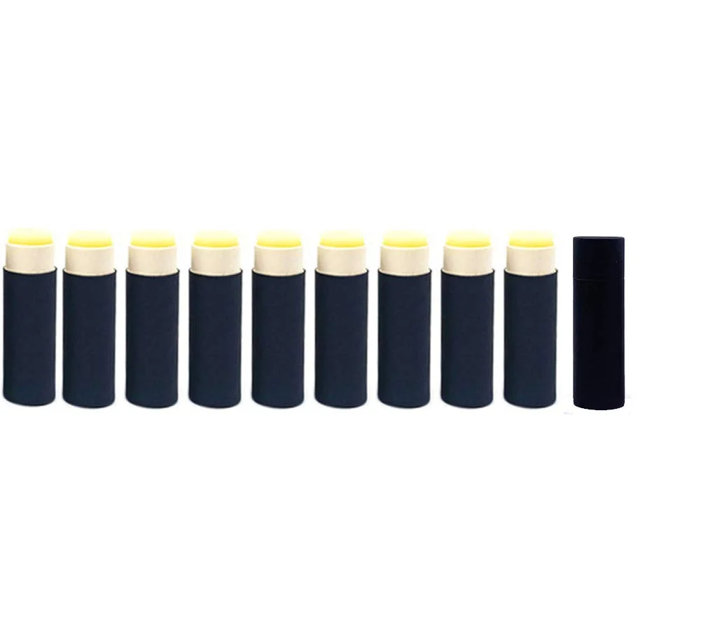 Consistent Paperboard Lip Balm Tubes Cardboard Krafts Lipstick Tube Empty Lip Balm Container Round Paper Solid Perfume Tubes 10pcs Black Versatile