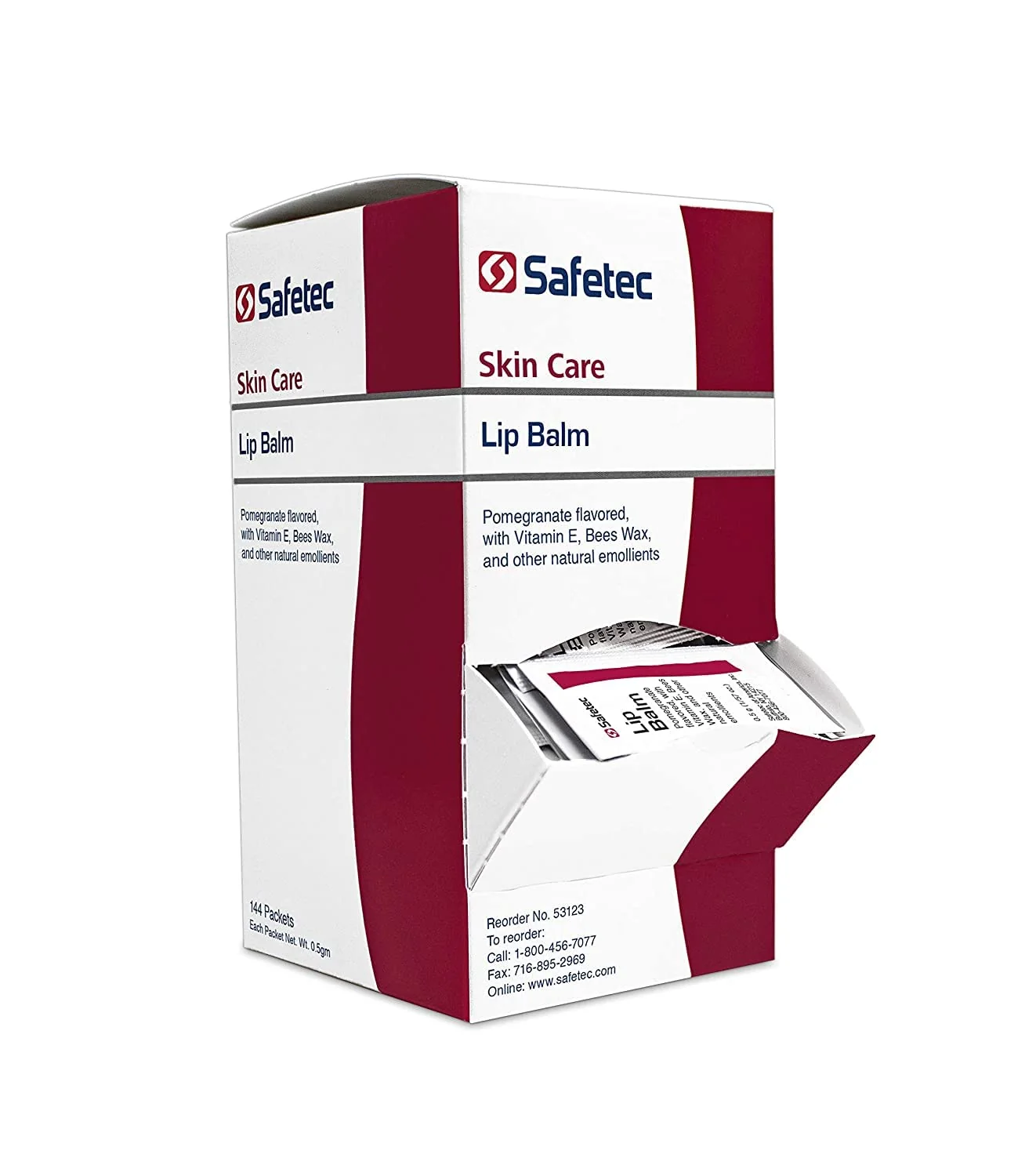 Clean Safetec Lip Balm Pomegranate Flavored One color 144 Count Versatile