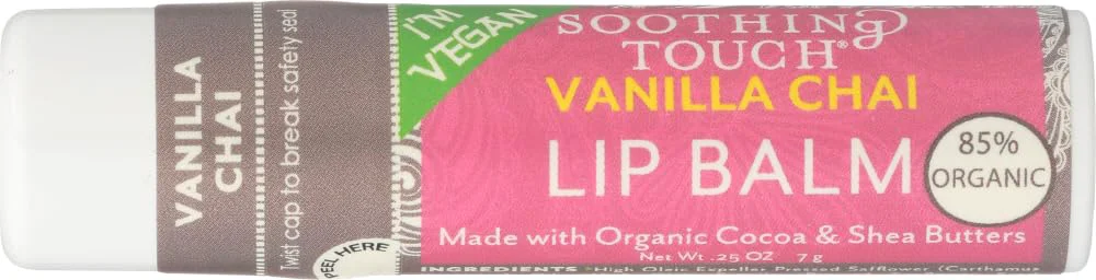 Artisan Soothing Touch Lip Balm Vegan Vanilla Chai Pack of 3 Clean