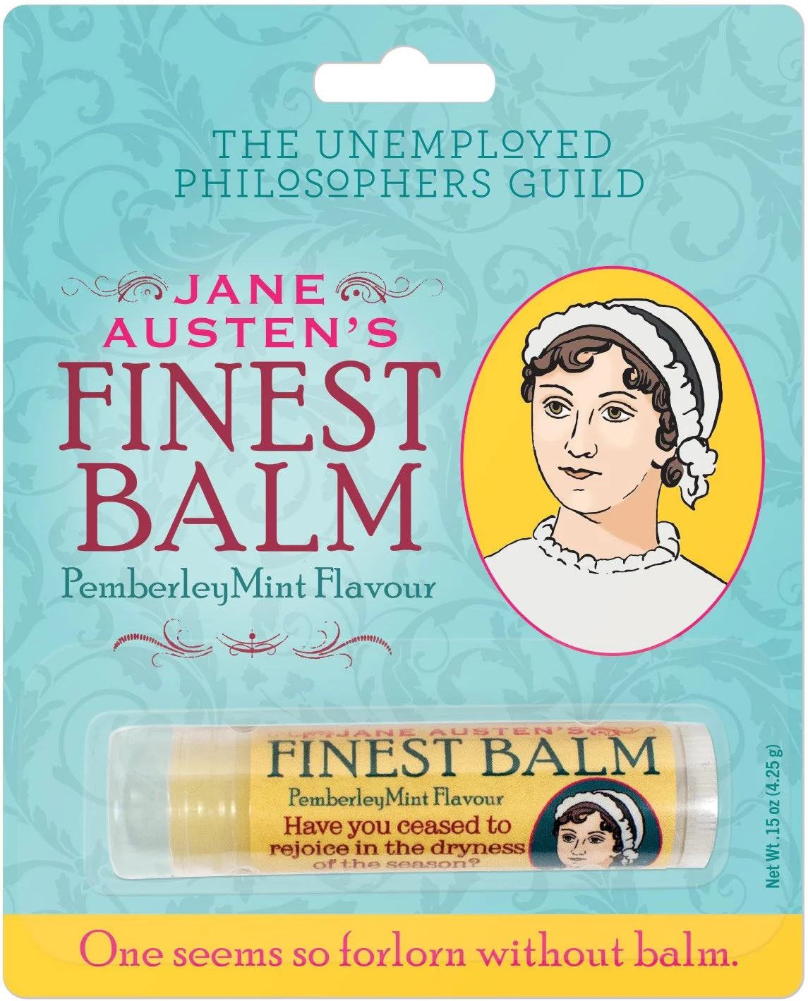 Soft The Unemployed Philosophers Guild Jane Austen's Finest Balm - Peppermint Lip Balm Cruelty- Made in the USA from Natural and Imported Ingredients Optimized