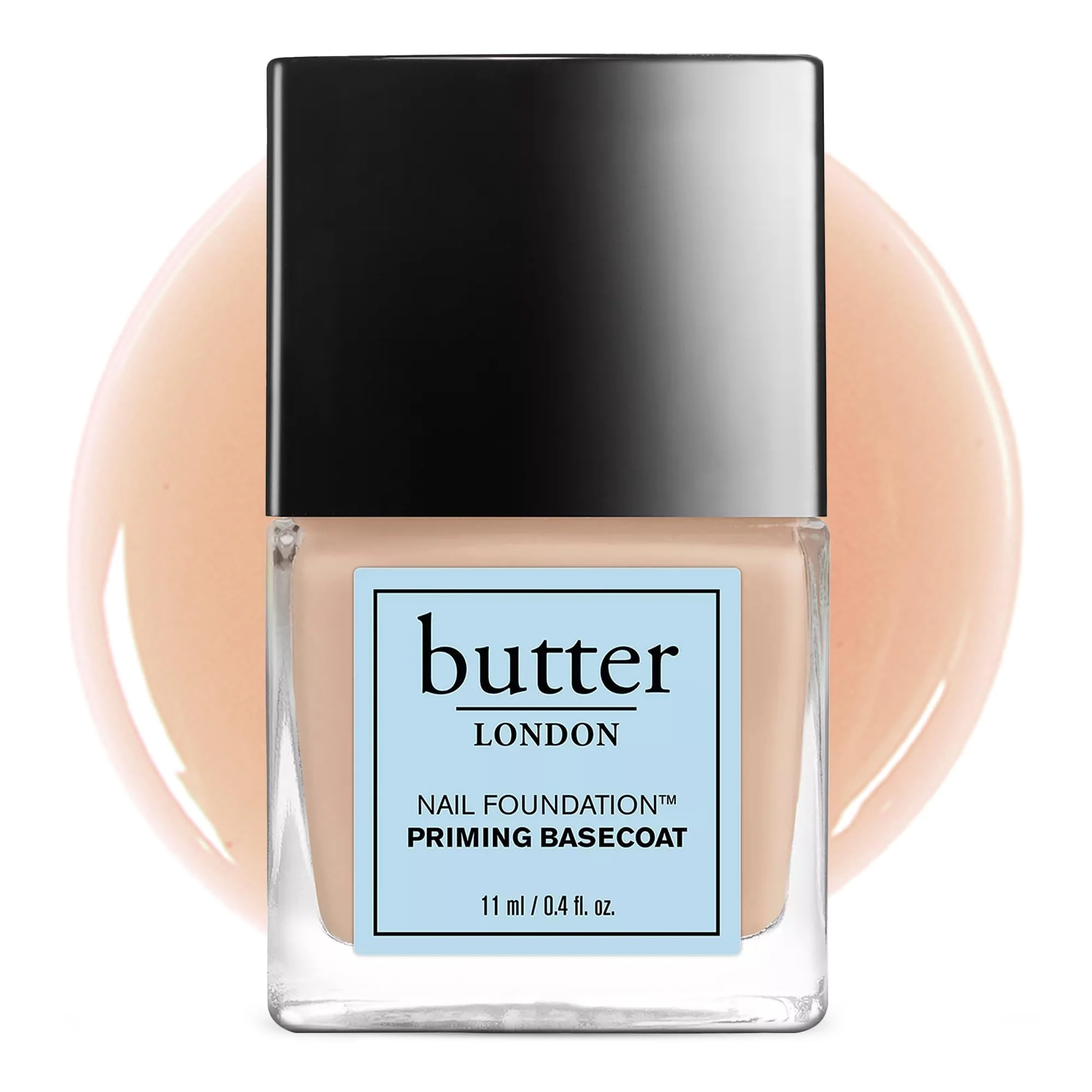 Powerful Butter LONDON Nail Foundation Priming Base Coat - Sheer Coverage with Nude Matte Finish - Nail Strengthener Supports Healthy Nail Growth Prevents Lightweight