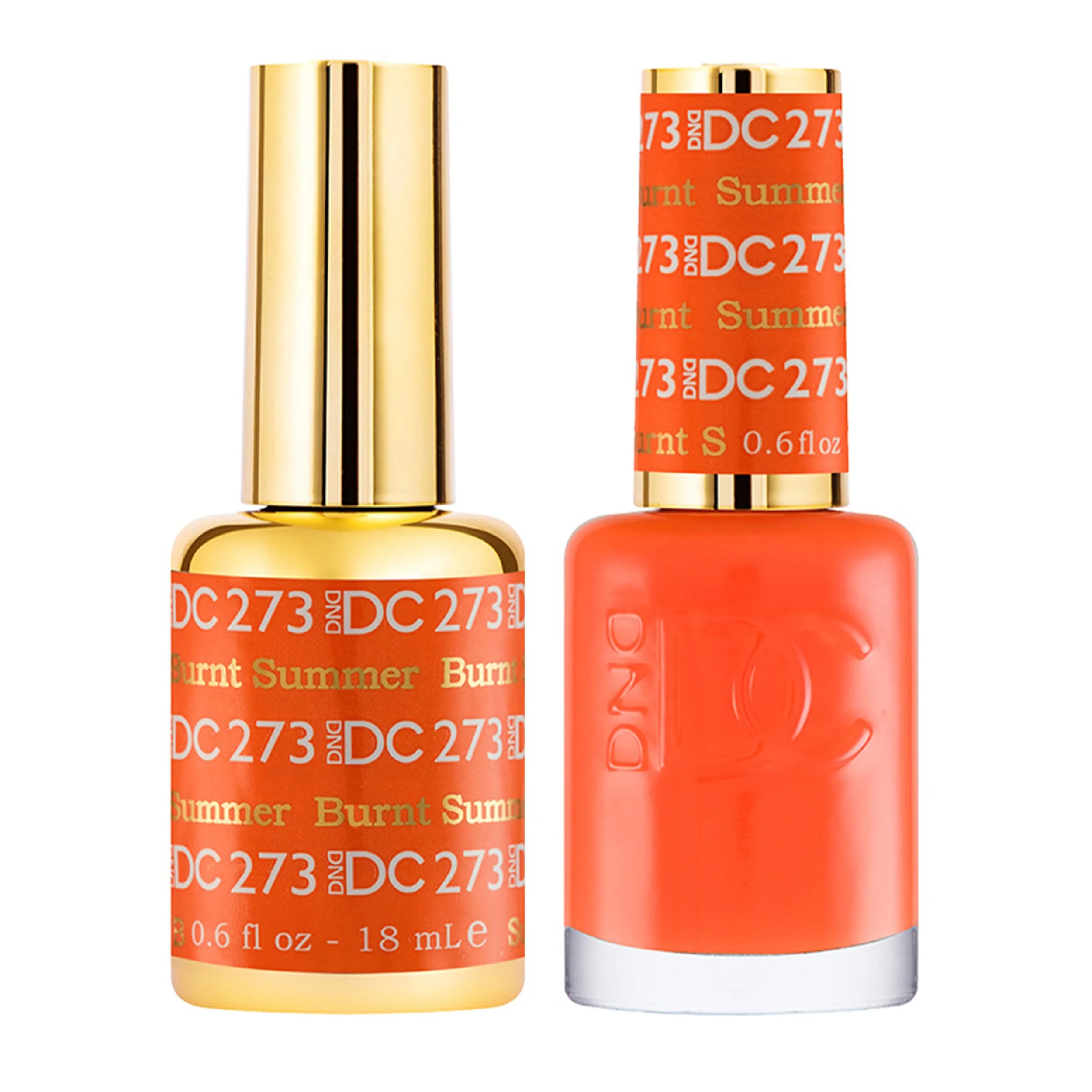 High-Performance DND DC Gel Polish Set Orange Collection UV LED GelPolish and Air Dry Nail Lacquer Matching Chip- Polish Duo 0.5 Fl Oz Each Comfortable