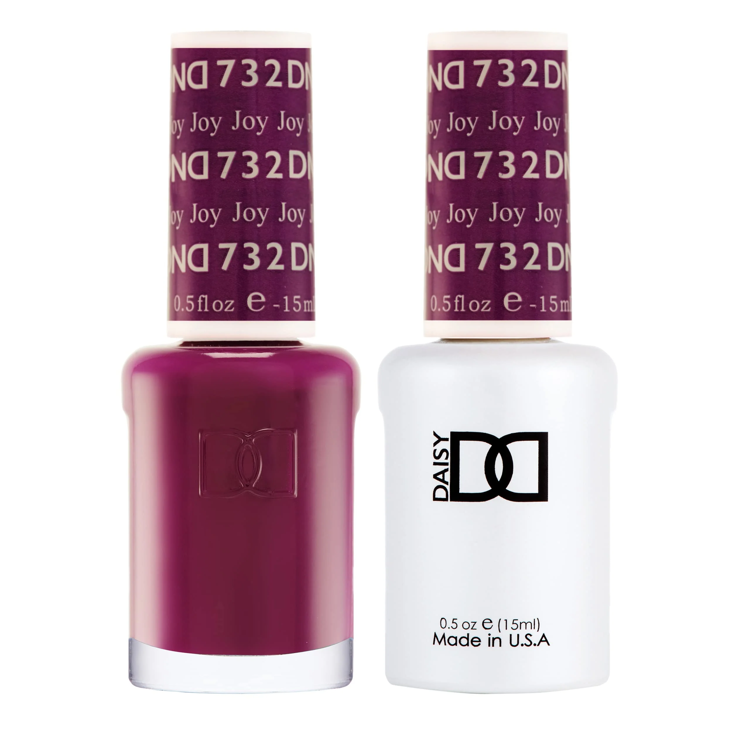 Eco-Friendly DND Gel Polish Set Purple Collection UV LED Gel Polish and Air Dry Nail Lacquer Matching Chip- Polish Duo 732 Joy 0.5 Fl Oz Contemporary