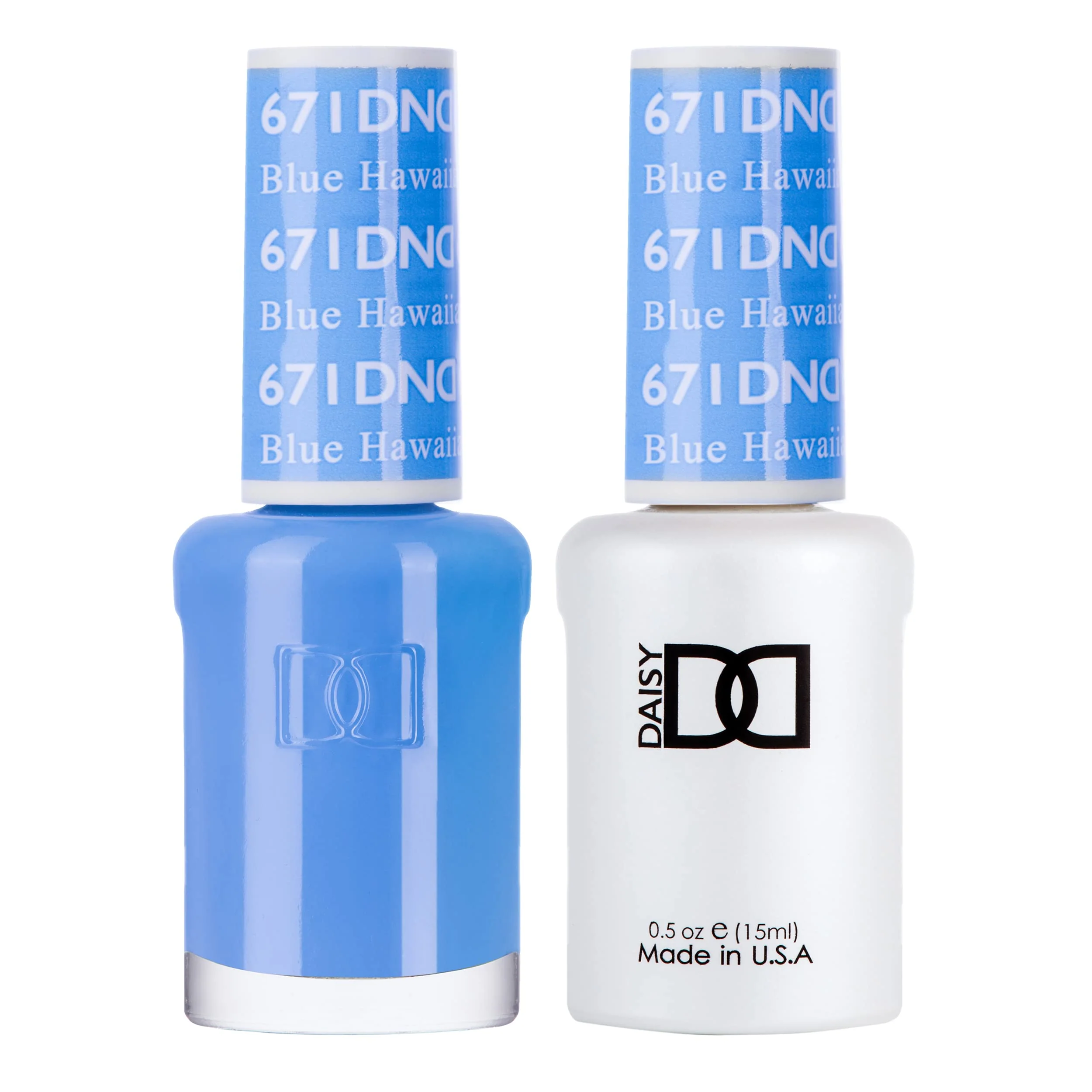 World-Class DND Gel Polish Set Blue Collection UV Gel Polish and Air Dry Nail Lacquer Matching Chip- Polish Duo 671 Blue Hawaiian 0.5 Fl Oz Convenient
