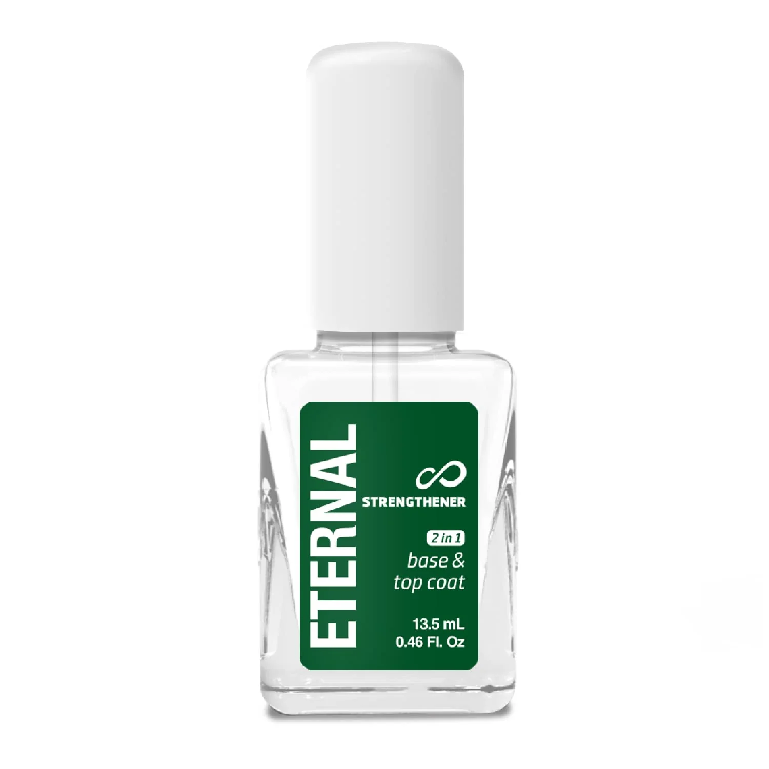 Contemporary Eternal 2 in 1 Nail Hardener Base Coat Top Coat - 13.5 mL Nails Strengthener with Long Lasting Shine Finish for Strong Nails Fingernail Polish Wear Superior